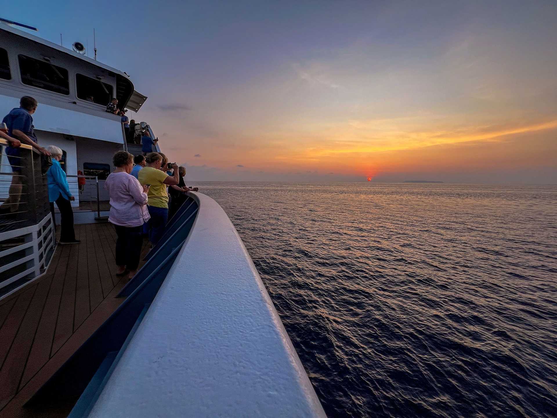 sunset over water
